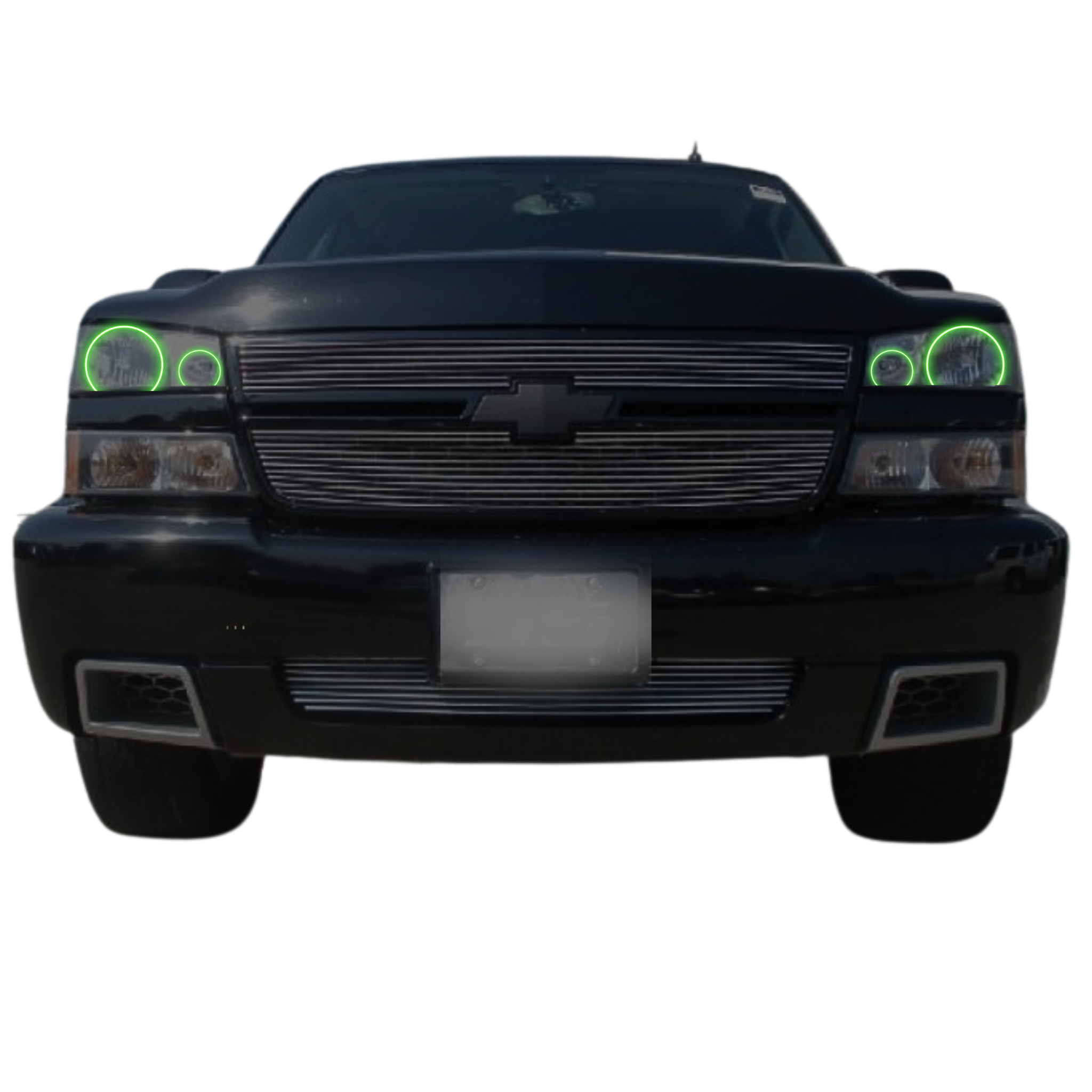 2003-2006 Chevrolet Silverado (Half Moon) Multicolor Halo Kit - RGB Halo Kits Multicolor Flow Series Color Chasing RGBWA LED headlight kit Colorshift Oracle Lighting Trendz OneUpLighting Morimoto theretrofitsource AutoLEDTech Diode Dynamics