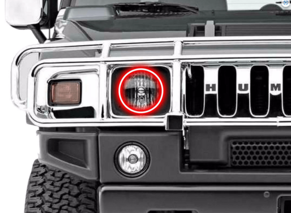 2003-2010 Hummer H2 Multicolor Halo Kit - RGB Halo Kits Multicolor Flow Series Color Chasing RGBWA LED headlight kit Colorshift Oracle Lighting Trendz OneUpLighting Morimoto theretrofitsource AutoLEDTech Diode Dynamics