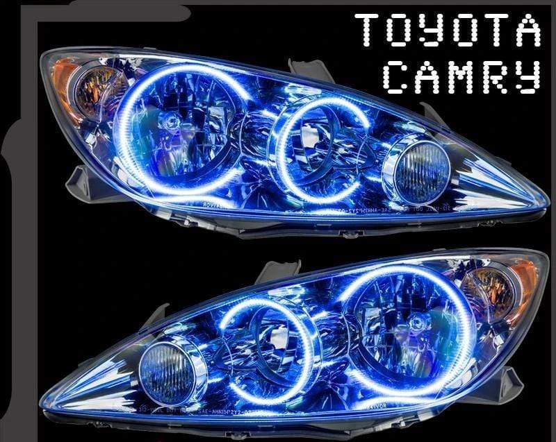 2005-2006 Toyota Camry Multicolor Halo Kit - RGB Halo Kits Multicolor Flow Series Color Chasing RGBWA LED headlight kit Colorshift Oracle Lighting Trendz OneUpLighting Morimoto theretrofitsource AutoLEDTech Diode Dynamics