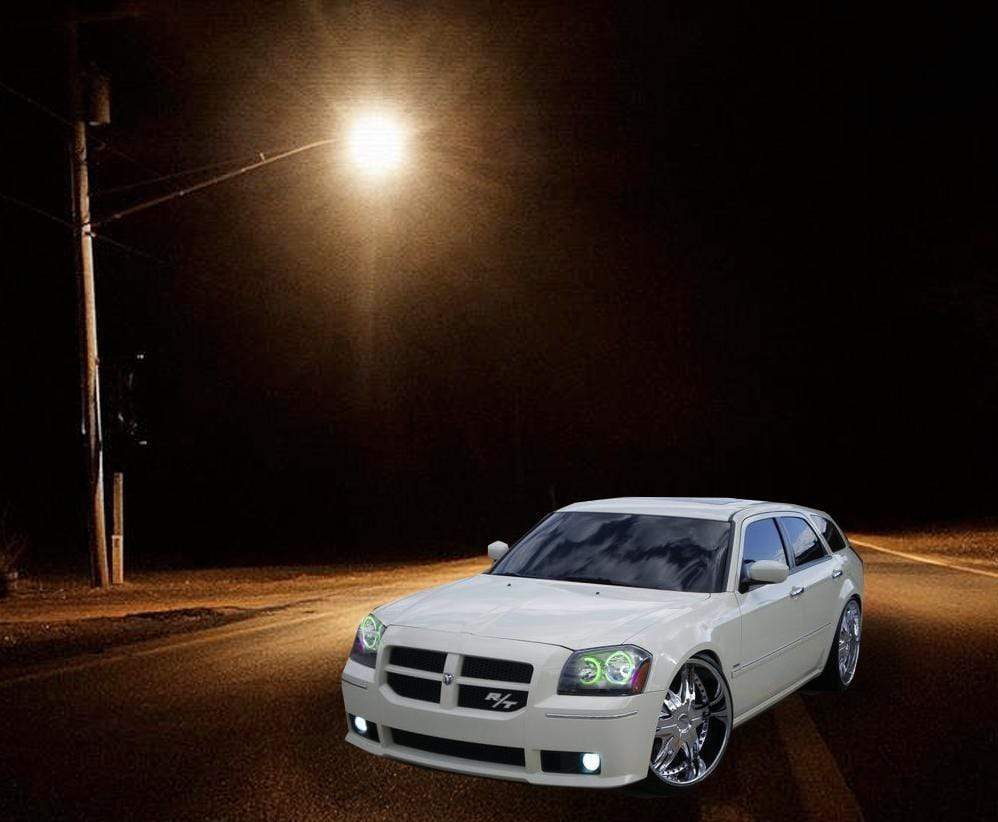 2005-2007 Dodge Magnum Multicolor Halo Kit - RGB Halo Kits Multicolor Flow Series Color Chasing RGBWA LED headlight kit Colorshift Oracle Lighting Trendz OneUpLighting Morimoto theretrofitsource AutoLEDTech Diode Dynamics