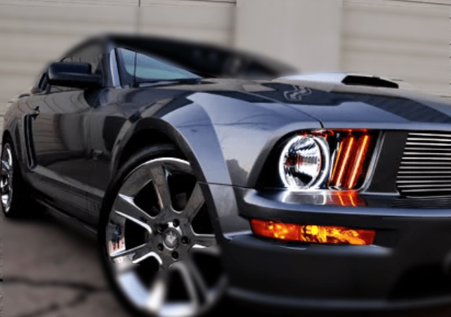 2005-2009 Ford Mustang Multicolor Halo Kit - RGB Halo Kits Multicolor Flow Series Color Chasing RGBWA LED headlight kit Colorshift Oracle Lighting Trendz OneUpLighting Morimoto theretrofitsource AutoLEDTech Diode Dynamics