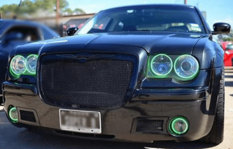 2005-2010 Chrysler 300 Multicolor Halo Kit (Base Model) - RGB Halo Kits Multicolor Flow Series Color Chasing RGBWA LED headlight kit Colorshift Oracle Lighting Trendz OneUpLighting Morimoto theretrofitsource AutoLEDTech Diode Dynamics