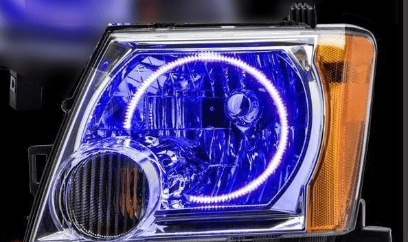 2005-2014 Nissan Xterra Multicolor Halo Kit - RGB Halo Kits Multicolor Flow Series Color Chasing RGBWA LED headlight kit Colorshift Oracle Lighting Trendz OneUpLighting Morimoto theretrofitsource AutoLEDTech Diode Dynamics