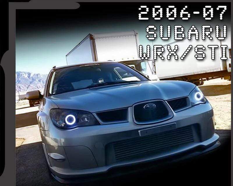 2006-2007 Subaru WRX/ STI headlight Multicolor Halo Kit - RGB Halo Kits Multicolor Flow Series Color Chasing RGBWA LED headlight kit Colorshift Oracle Lighting Trendz OneUpLighting Morimoto theretrofitsource AutoLEDTech Diode Dynamics