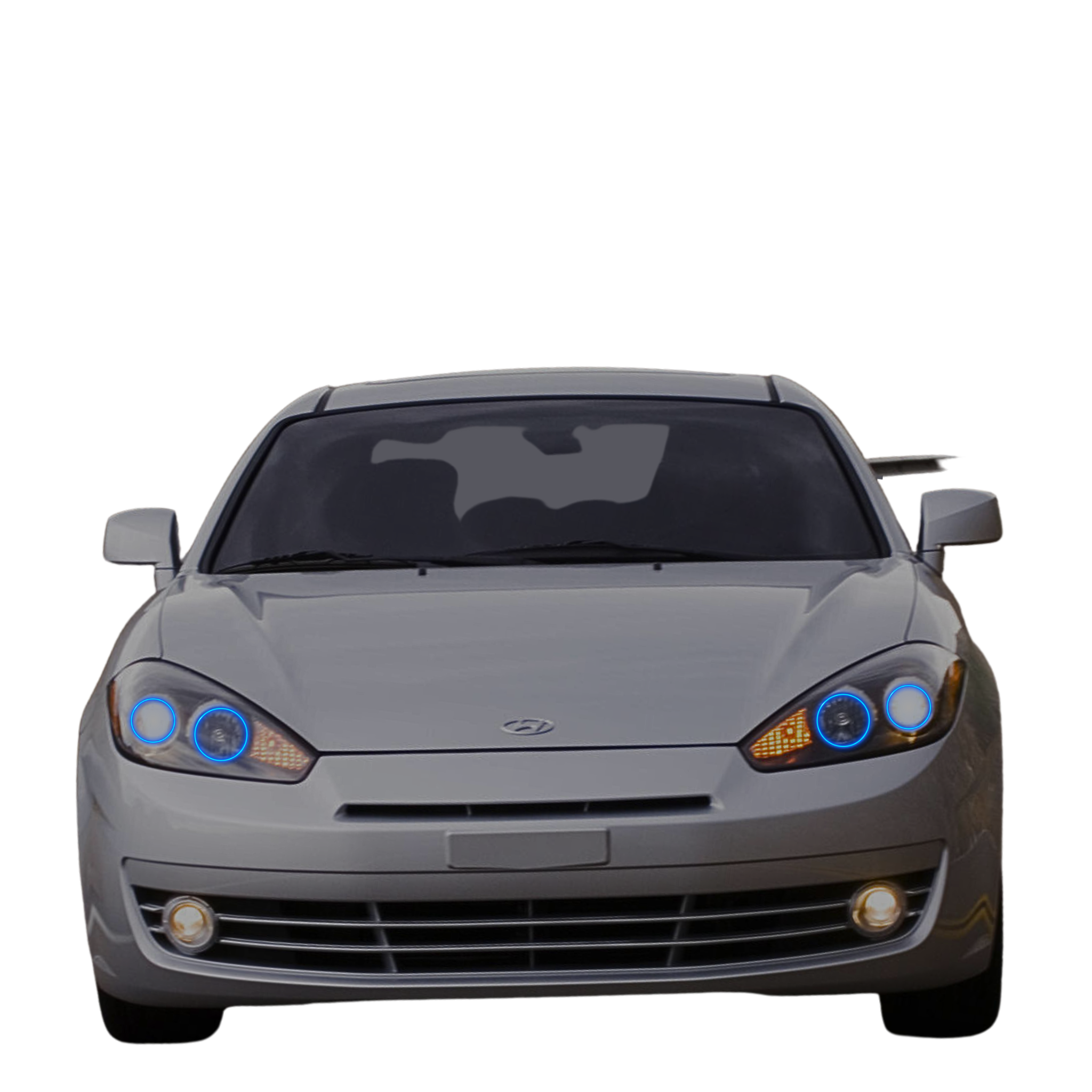 2007-2008 Hyundai Tiburon Multicolor Halo Kit - RGB Halo Kits Multicolor Flow Series Color Chasing RGBWA LED headlight kit Colorshift Oracle Lighting Trendz OneUpLighting Morimoto theretrofitsource AutoLEDTech Diode Dynamics