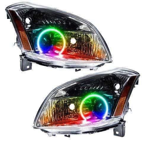 2007-2008 Nissan Maxima Multicolor Halo Kit - RGB Halo Kits Multicolor Flow Series Color Chasing RGBWA LED headlight kit Colorshift Oracle Lighting Trendz OneUpLighting Morimoto theretrofitsource AutoLEDTech Diode Dynamics