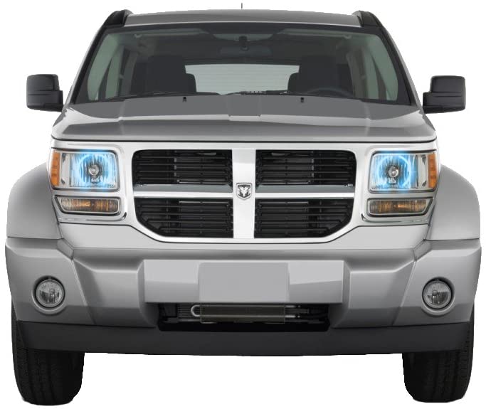 2007-2012 Dodge Nitro Multicolor Halo Kit - RGB Halo Kits Multicolor Flow Series Color Chasing RGBWA LED headlight kit Colorshift Oracle Lighting Trendz OneUpLighting Morimoto theretrofitsource AutoLEDTech Diode Dynamics