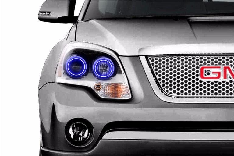 2007-2012 GMC Acadia Multicolor Halo Kit - RGB Halo Kits Multicolor Flow Series Color Chasing RGBWA LED headlight kit Colorshift Oracle Lighting Trendz OneUpLighting Morimoto theretrofitsource AutoLEDTech Diode Dynamics