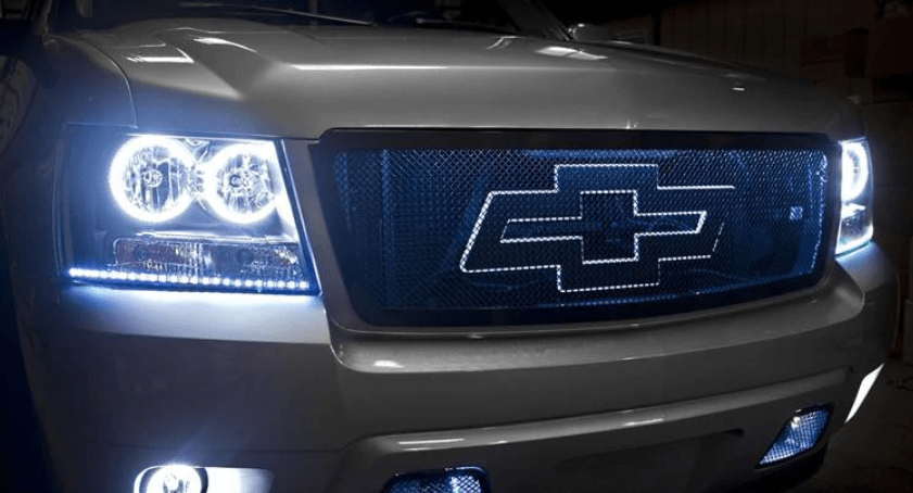 2007-2014 Chevrolet Avalanche Multicolor Halo Kit - RGB Halo Kits Multicolor Flow Series Color Chasing RGBWA LED headlight kit Colorshift Oracle Lighting Trendz OneUpLighting Morimoto theretrofitsource AutoLEDTech Diode Dynamics