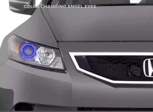 2008-2010 Honda Accord Coupe Multicolor Halo Kit - RGB Halo Kits Multicolor Flow Series Color Chasing RGBWA LED headlight kit Colorshift Oracle Lighting Trendz OneUpLighting Morimoto theretrofitsource AutoLEDTech Diode Dynamics