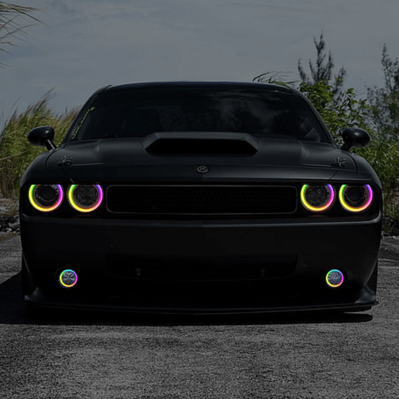 RGB Halo Kits Halo Kits 2008-2014 Dodge Challenger Headlight Halo Kit