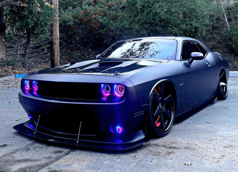 2008-2014 Dodge Challenger Multicolor Halo Kit - RGB Halo Kits Multicolor Flow Series Color Chasing RGBWA LED headlight kit Colorshift Oracle Lighting Trendz OneUpLighting Morimoto theretrofitsource AutoLEDTech Diode Dynamics