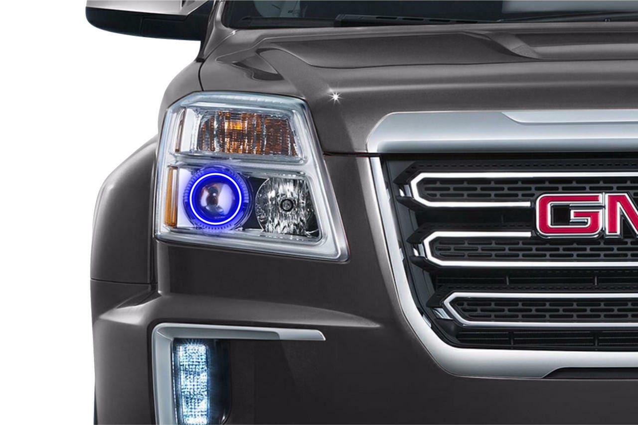 2010-2016 GMC Terrain Multicolor Halo Kit - RGB Halo Kits Multicolor Flow Series Color Chasing RGBWA LED headlight kit Colorshift Oracle Lighting Trendz OneUpLighting Morimoto theretrofitsource AutoLEDTech Diode Dynamics