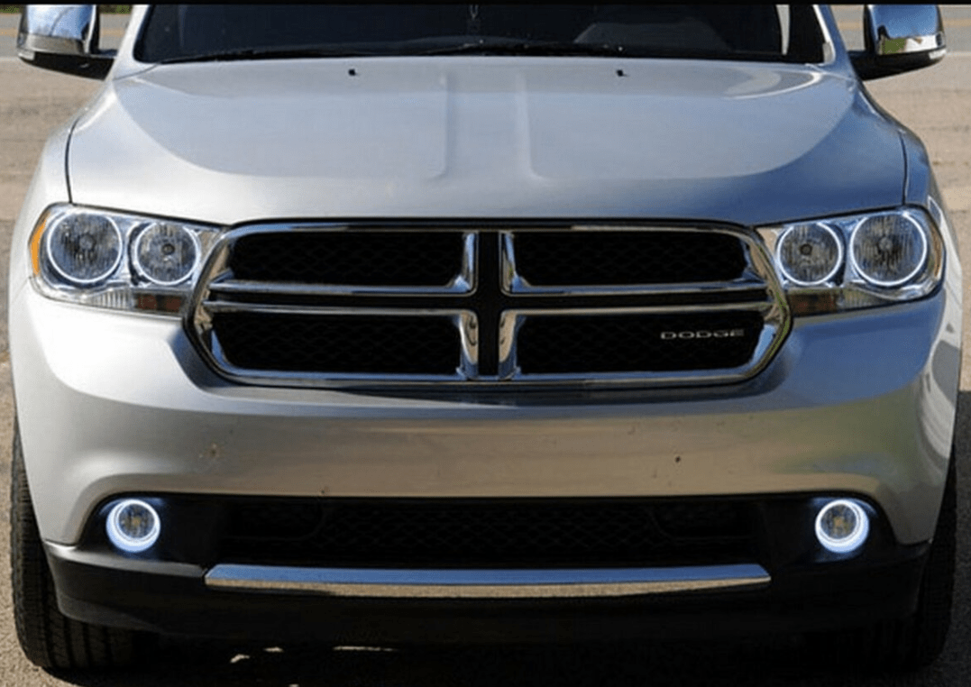 2011-2013 Dodge Durango Multicolor Halo Kit - RGB Halo Kits Multicolor Flow Series Color Chasing RGBWA LED headlight kit Colorshift Oracle Lighting Trendz OneUpLighting Morimoto theretrofitsource AutoLEDTech Diode Dynamics