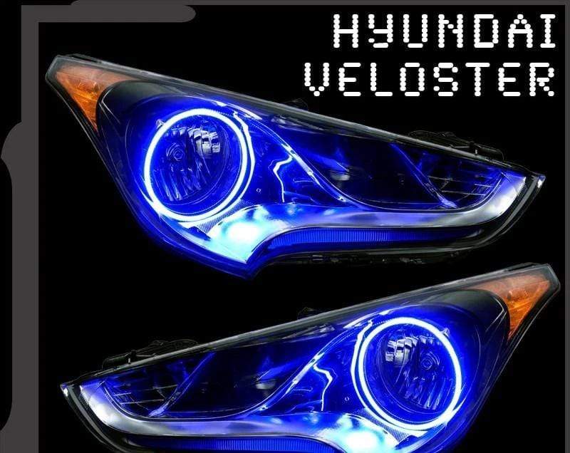 RGB Halo Kits Halo Kits 2011-2014 Hyundai Veloster Non Projector Halo Kit