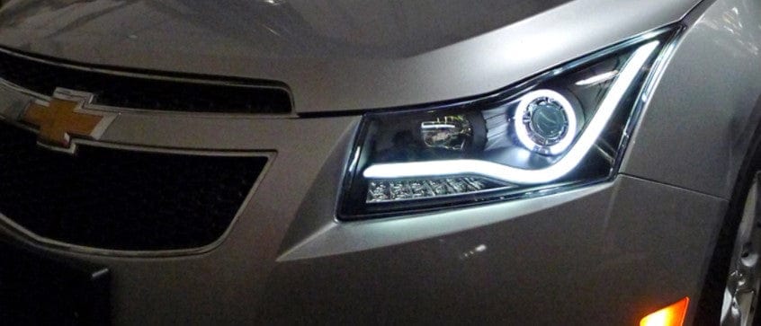 2011-2015 Chevrolet Cruze Multicolor Halo Kit - RGB Halo Kits Multicolor Flow Series Color Chasing RGBWA LED headlight kit Colorshift Oracle Lighting Trendz OneUpLighting Morimoto theretrofitsource AutoLEDTech Diode Dynamics