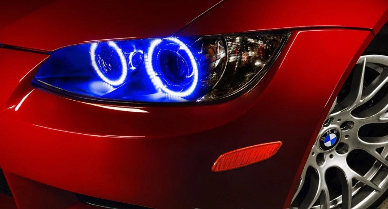 2012-2013 BMW 320/328 Multicolor Halo Kit - RGB Halo Kits Multicolor Flow Series Color Chasing RGBWA LED headlight kit Colorshift Oracle Lighting Trendz OneUpLighting Morimoto theretrofitsource AutoLEDTech Diode Dynamics