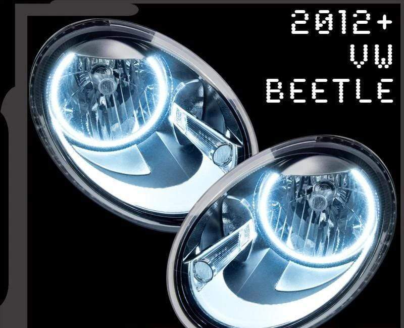 2012-2015 Volkswagen Beetle (A5) Multicolor Halo Kit - RGB Halo Kits Multicolor Flow Series Color Chasing RGBWA LED headlight kit Oracle Lighting Trendz OneUpLighting Morimoto theretrofitsource AutoLEDTech Diode Dynamics