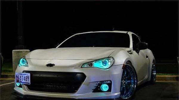 2012-2017 Scion FR-S Multicolor Halo Kit - RGB Halo Kits Multicolor Flow Series Color Chasing RGBWA LED headlight kit Oracle Lighting Trendz OneUpLighting Morimoto theretrofitsource AutoLEDTech Diode Dynamics