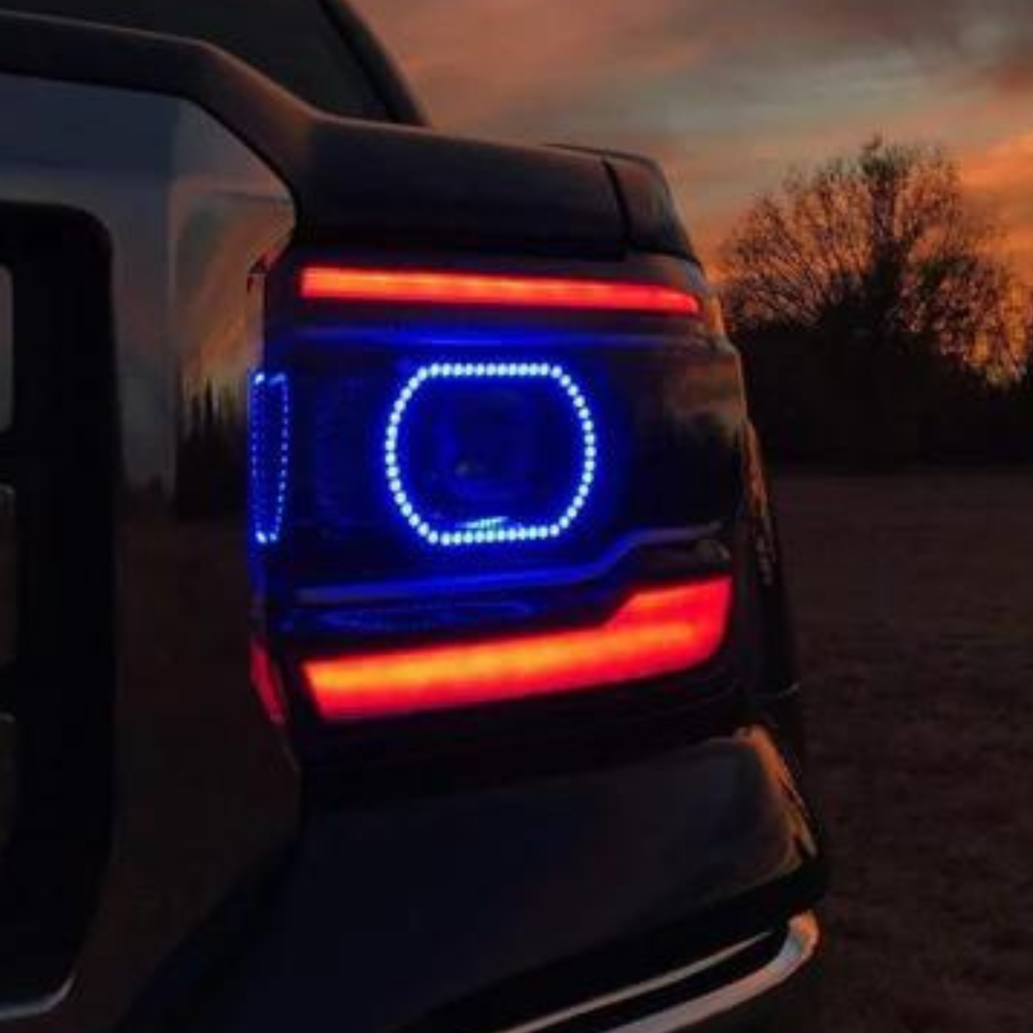 2014-2017 GMC Sierra 1500HD Multicolor Halo Kit - RGB Halo Kits Multicolor Flow Series Color Chasing RGBWA LED headlight kit Oracle Lighting Trendz OneUpLighting Morimoto theretrofitsource AutoLEDTech Diode Dynamics