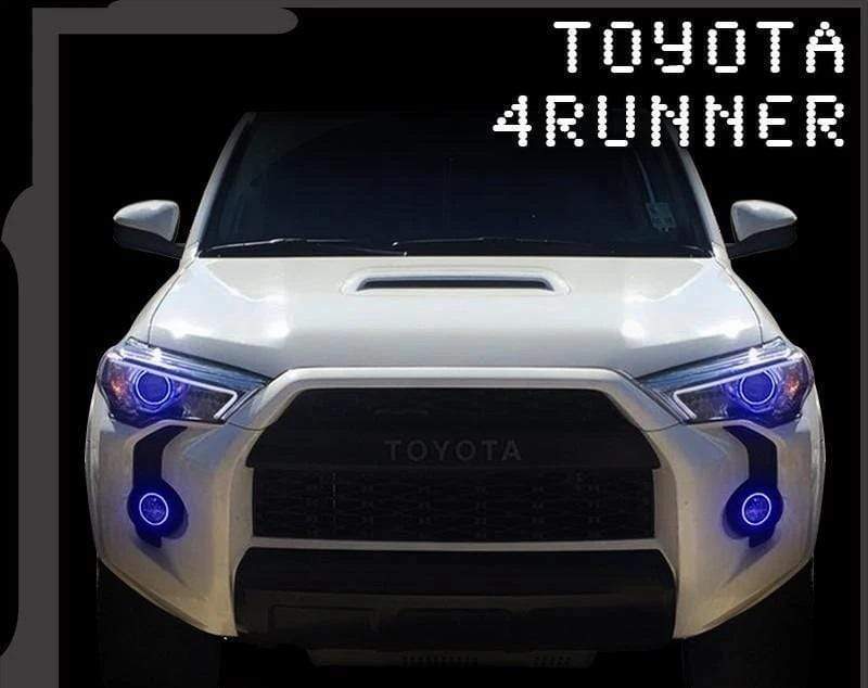 2014-2018 Toyota 4-Runner Multicolor Halo Kit - RGB Halo Kits Multicolor Flow Series Color Chasing RGBWA LED headlight kit Oracle Lighting Trendz OneUpLighting Morimoto theretrofitsource AutoLEDTech Diode Dynamics