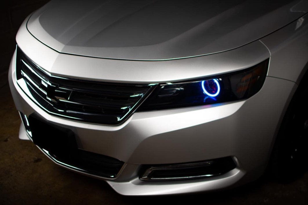 2014-2019 Chevrolet Impala Multicolor Halo Kit - RGB Halo Kits Multicolor Flow Series Color Chasing RGBWA LED headlight kit Oracle Lighting Trendz OneUpLighting Morimoto theretrofitsource AutoLEDTech Diode Dynamics