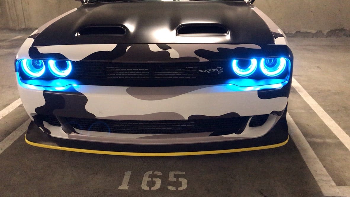 RGB Halo Kits Halo Kits 2015-2022 Dodge Challenger Headlight Halo Kit