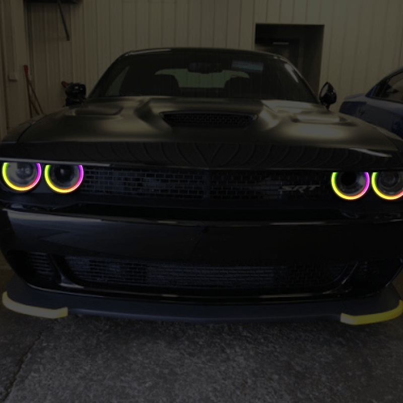 RGB Halo Kits Halo Kits 2015+ Dodge Challenger Waterproof External Mount Halo Kit