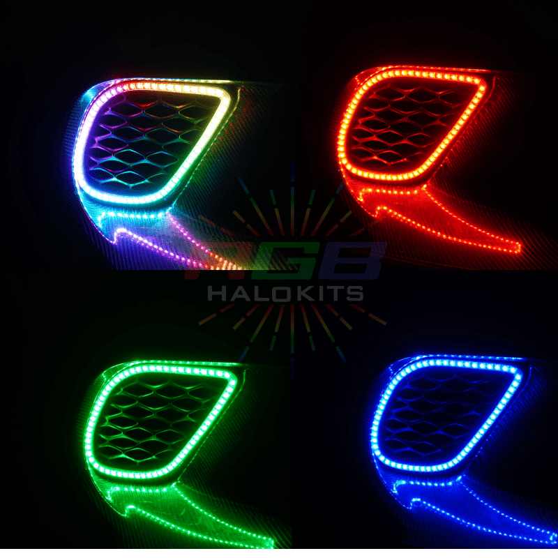 Rgb Halo Kits Halo Kits 2015+ Dodge Charger Waterproof Fog Outline Halos