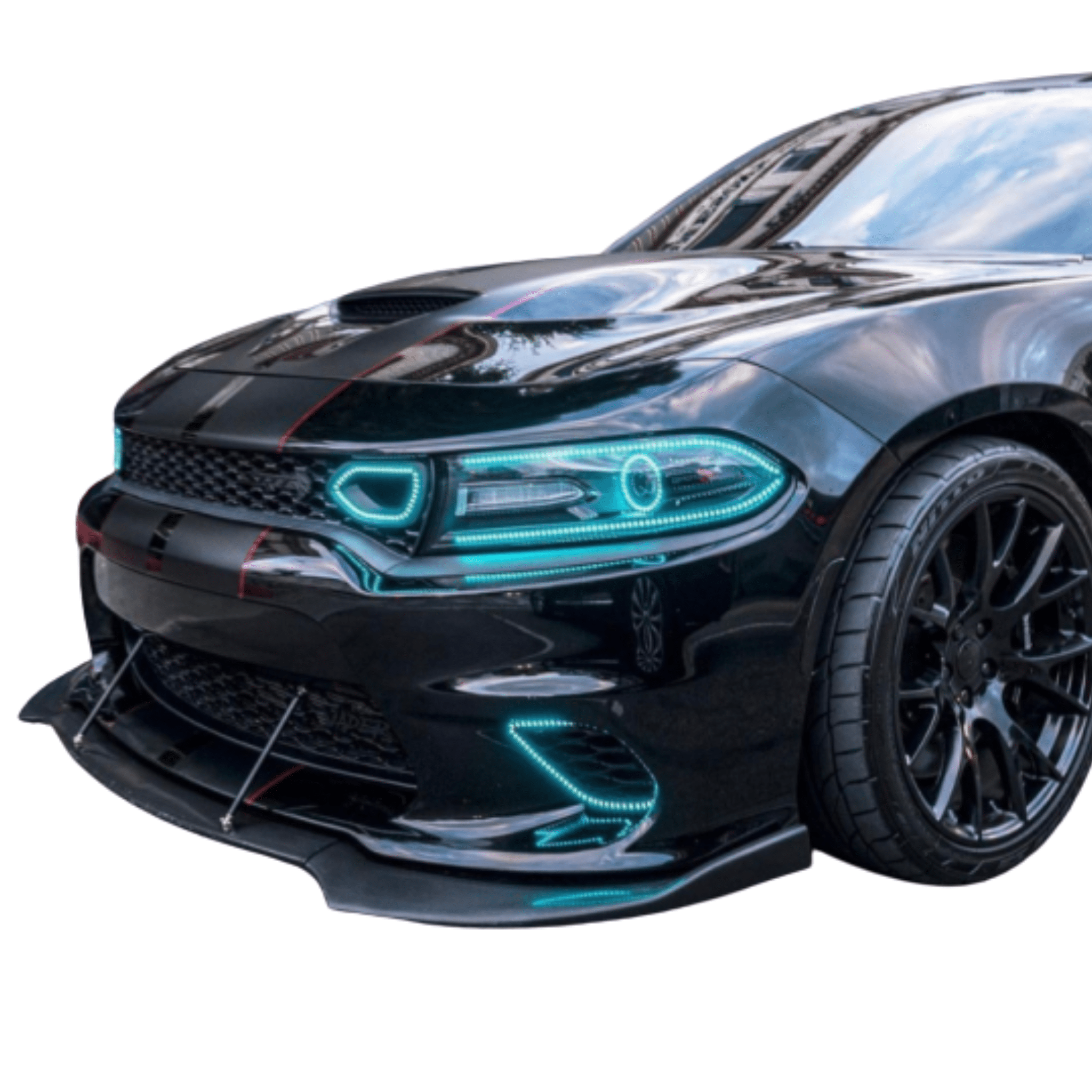 Rgb Halo Kits Halo Kits 2015+ Dodge Charger Waterproof Fog Outline Multicolor Halos