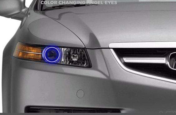 2004-2008 Acura TL Multicolor Halo Kit - RGB Halo Kits Multicolor Flow Series Color Chasing RGBWA LED headlight kit Colorshift Oracle Lighting Trendz OneUpLighting Morimoto theretrofitsource AutoLEDTech Diode Dynamics