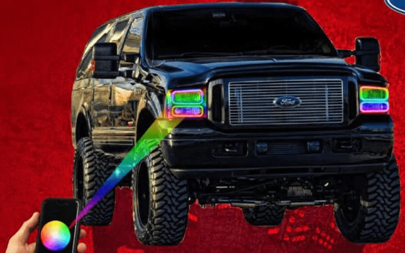 RGB Halo Kits Halo Kits RGB / Bluetooth Controller 2005 FORD Excursion Halo Kit