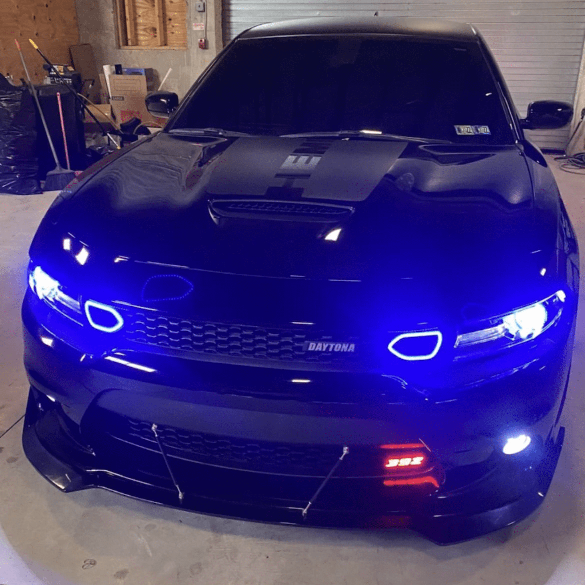 2019+ Dodge Charger Snorkel Air Intake Multicolor Halo Kit - RGB Halo Kits Multicolor Flow Series Color Chasing RGBWA LED headlight kit Oracle Lighting Trendz OneUpLighting Morimoto theretrofitsource AutoLEDTech Diode Dynamics