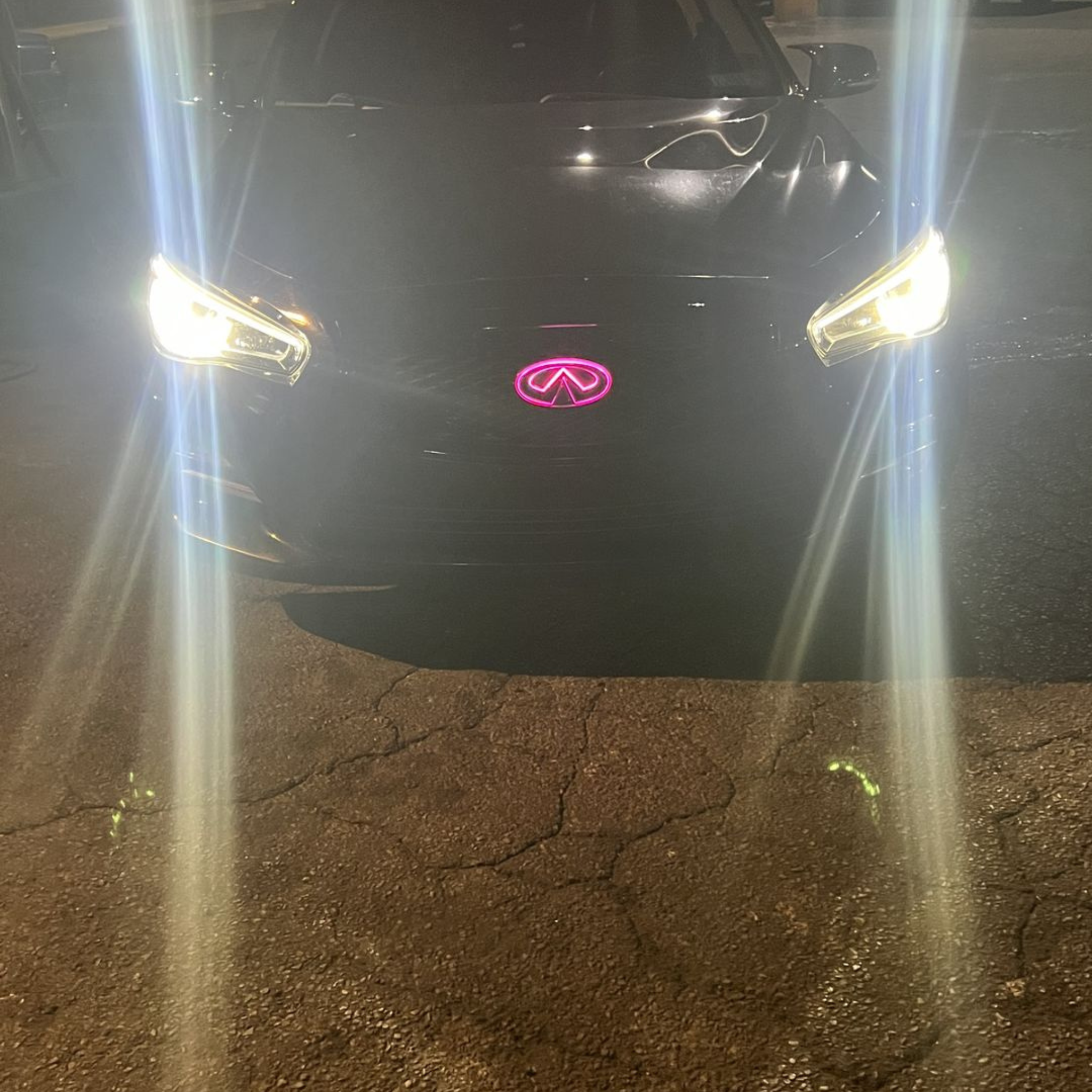 2014-2018 Infiniti Q50 RGB Illuminated LED emblem - RGB Halo Kits Multicolor Flow Series Color Chasing RGBWA LED headlight kit Oracle Lighting Trendz OneUpLighting Morimoto theretrofitsource AutoLEDTech Diode Dynamics