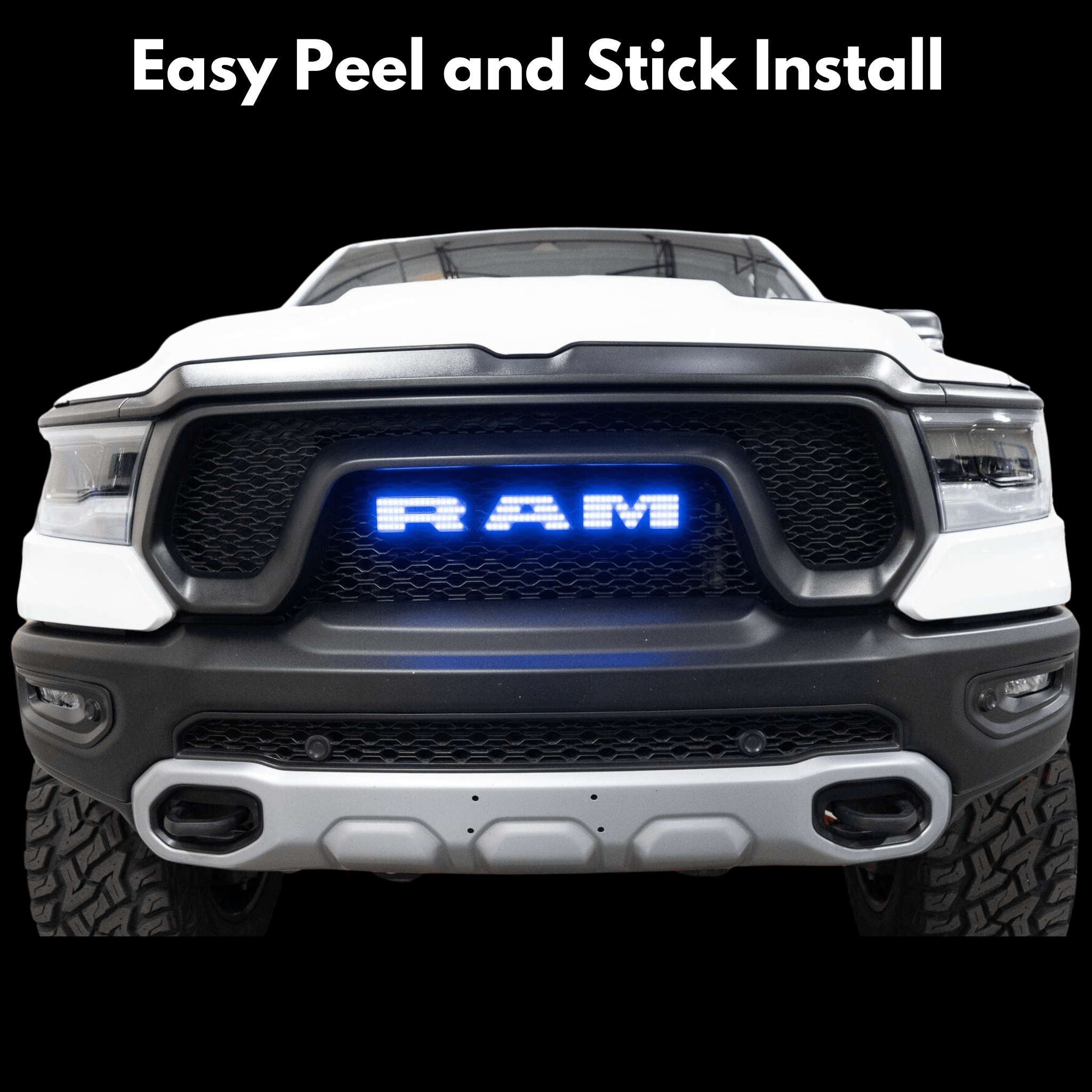 2019-2023 Ram Multicolor Illuminated LED Emblem 2.0 - RGB Halo Kits Multicolor Flow Series Color Chasing RGBWA LED headlight kit Oracle Lighting Trendz OneUpLighting Morimoto theretrofitsource AutoLEDTech Diode Dynamics