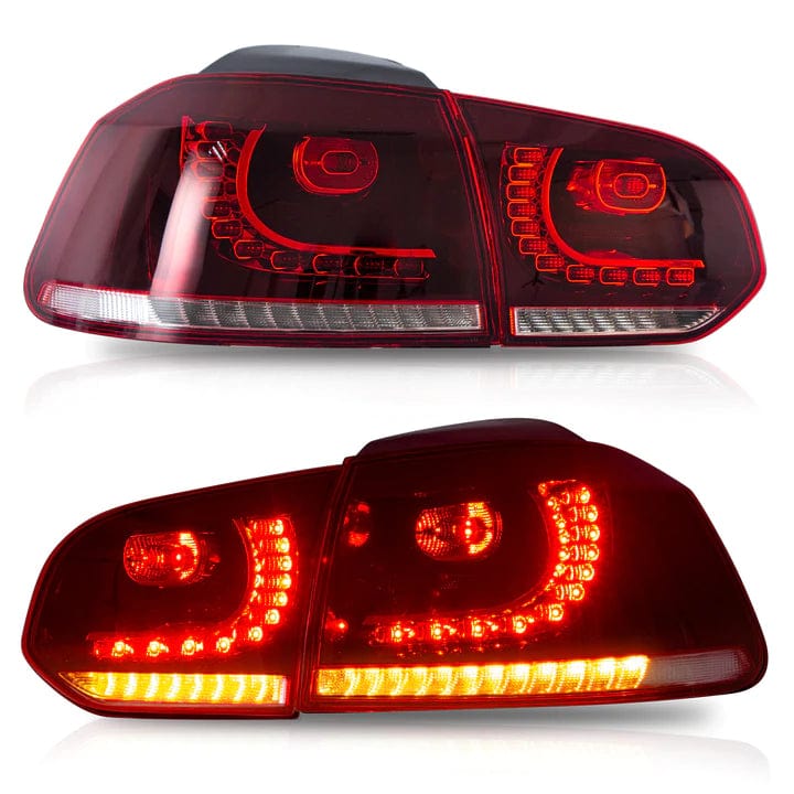 RGB Halo Kits Led Tail Lights Red 2010-2013 VOLKSWAGEN GOLF 6 MK6