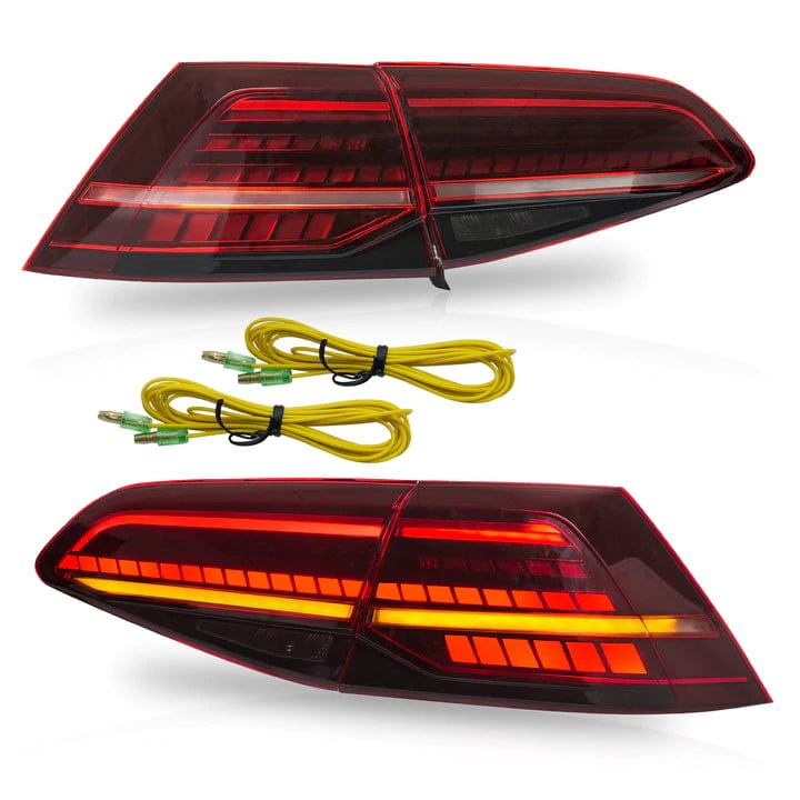 RGB Halo Kits Led Tail Lights Red 2013-2019 VOLKSWAGEN GOLF 7 Tail Lights