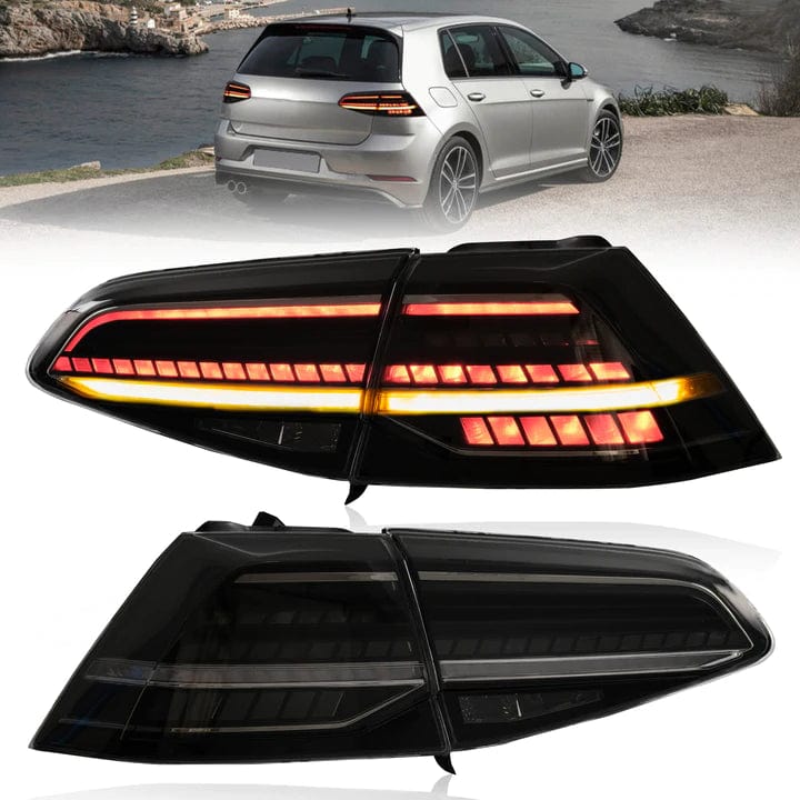 RGB Halo Kits Led Tail Lights Smoke 2013-2019 VOLKSWAGEN GOLF 7 Tail Lights