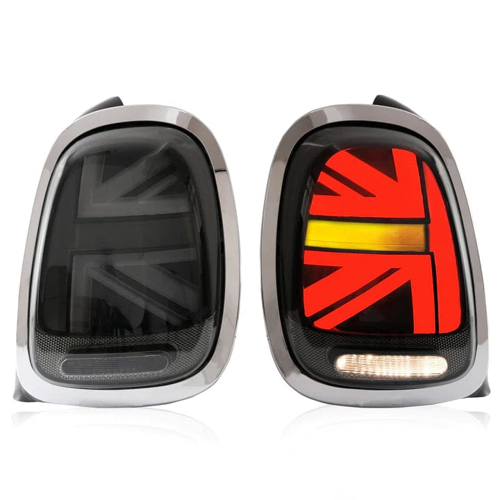 RGB Halo Kits Led Tail Lights Smoked Silver Frame 2014-2020 BMW MINI COOPER F55 F56 F57 Tail lights