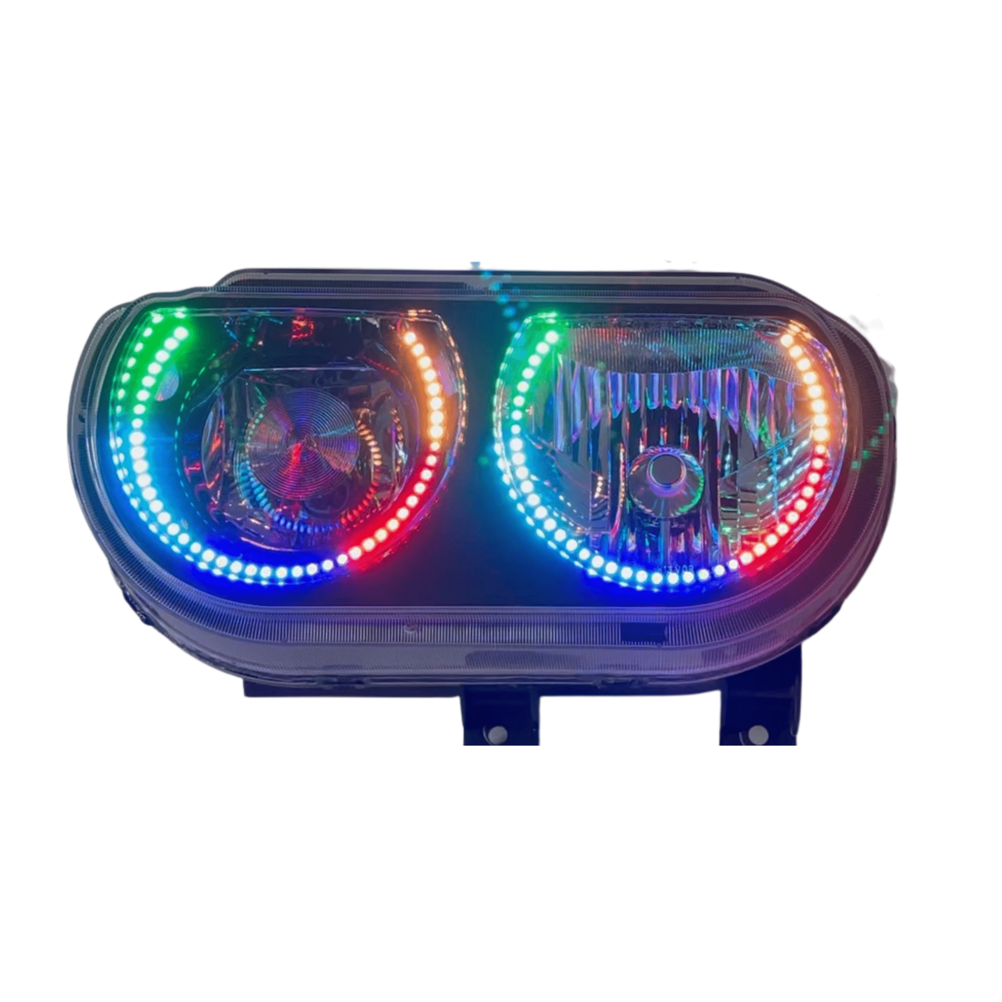 RGB Halo Kits Pre-Built Headlights 2008-2014 Dodge Challenger Prebuilt Headlights