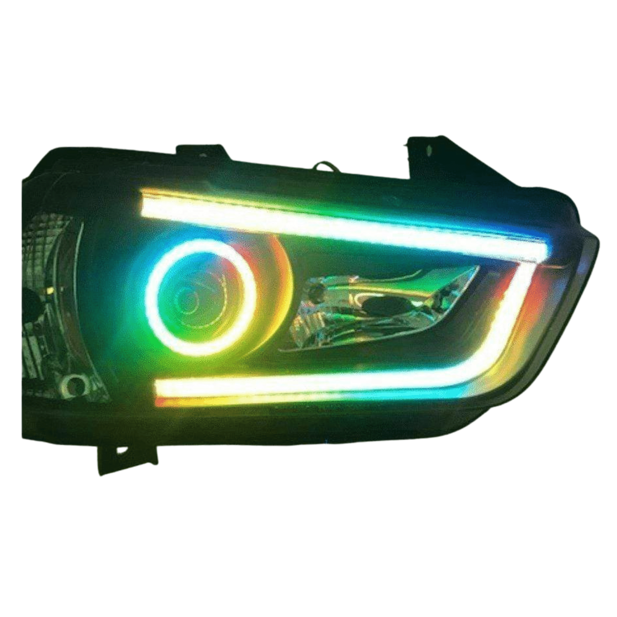 Rgb Halo Kits Pre-Built Headlights 2011-2014 Dodge Charger Prebuilt Headlights