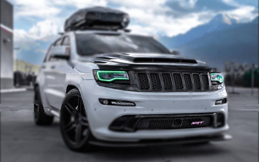 RGB Halo Kits Pre-Built Headlights 2014-2021 Jeep Grand Cherokee Pre-Built Headlights