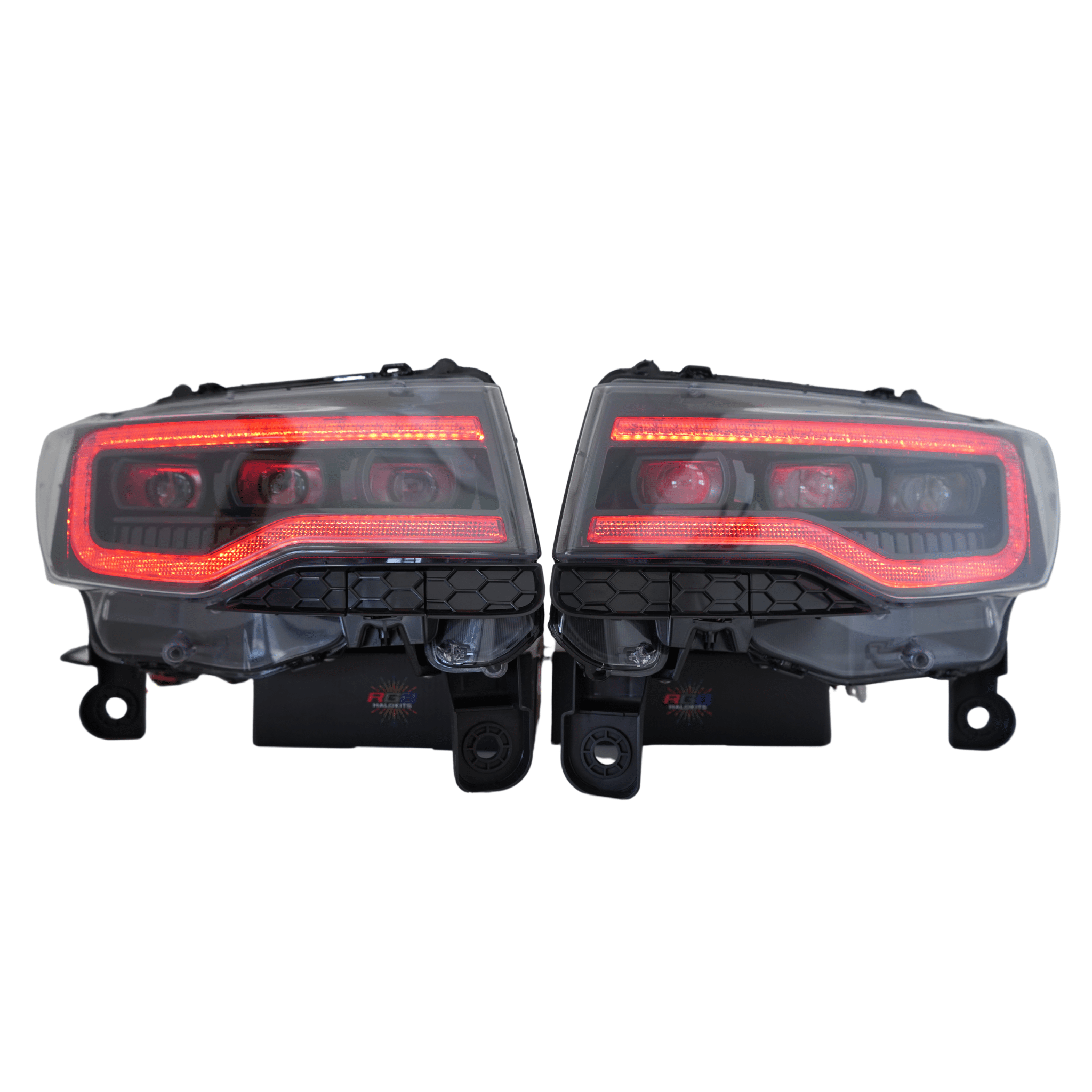 RGB Halo Kits Pre-Built Headlights (2014-2022) Jeep Grand Cherokee Multicolor Pre-Built XB Headlights