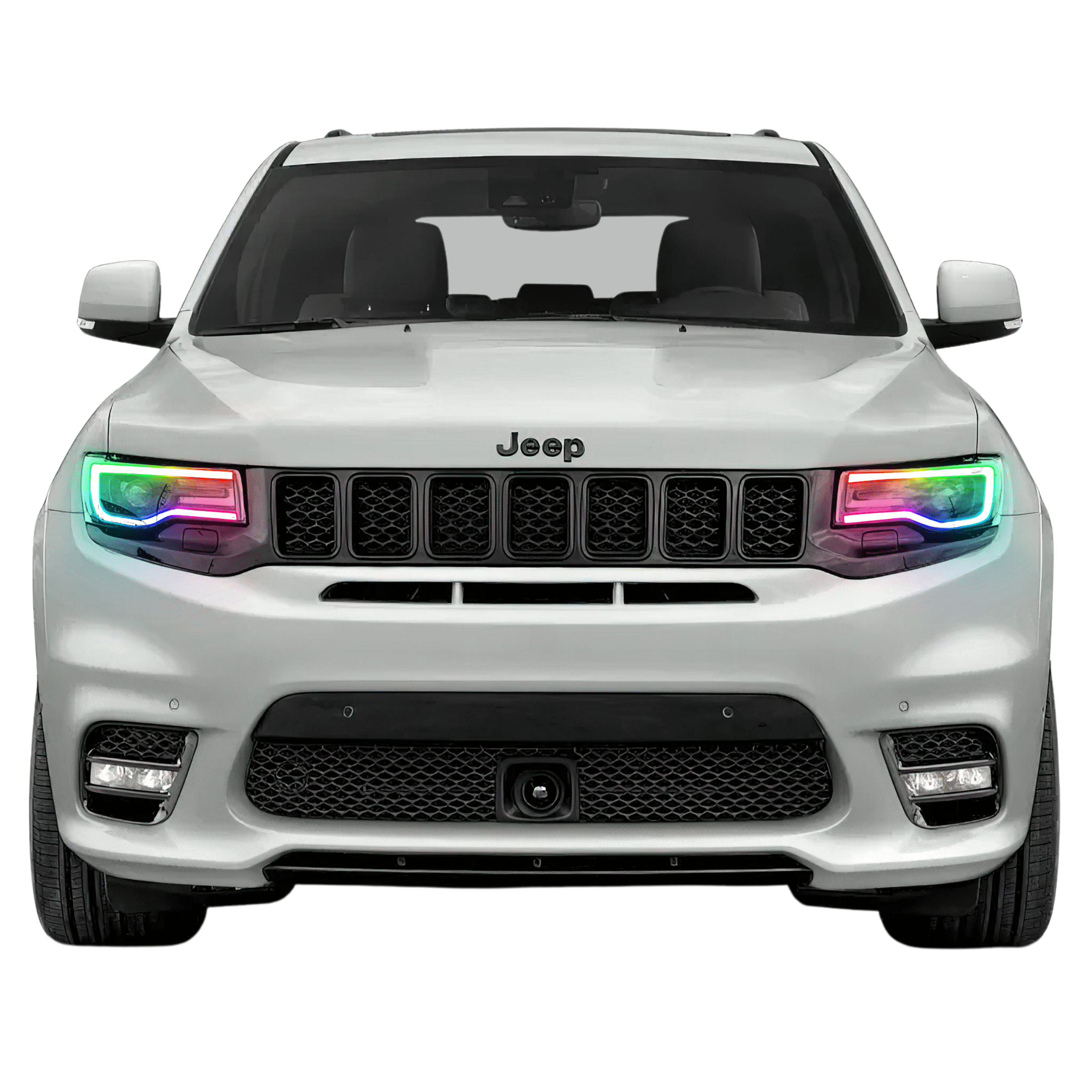 RGB Halo Kits Pre-Built Headlights (2014-2022) Jeep Grand Cherokee Multicolor Pre-Built XB Headlights