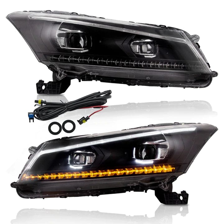 RGB Halo Kits Prebuilt Headlights 2008-2012 HONDA ACCORD  Headlights