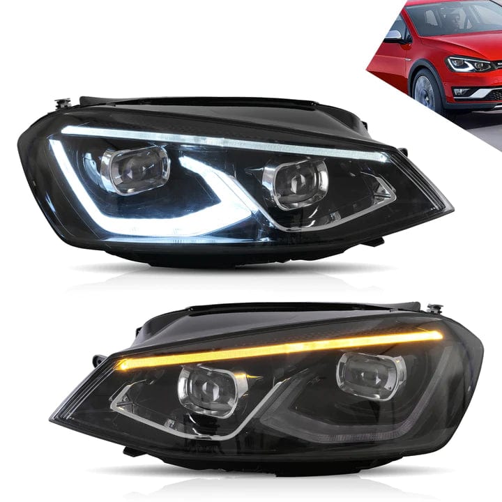 RGB Halo Kits Prebuilt Headlights 2014-2019 VW GOLF 7