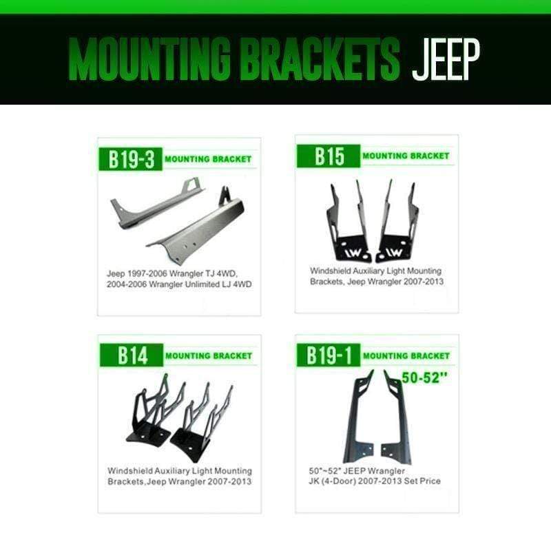 RgbHaloKits Off Road Lighting Jeep Brackets