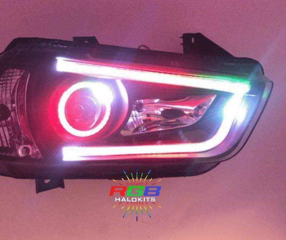 RgbHaloKits Pre-Built Headlights 2011-2014 Dodge Charger Prebuilt Headlights