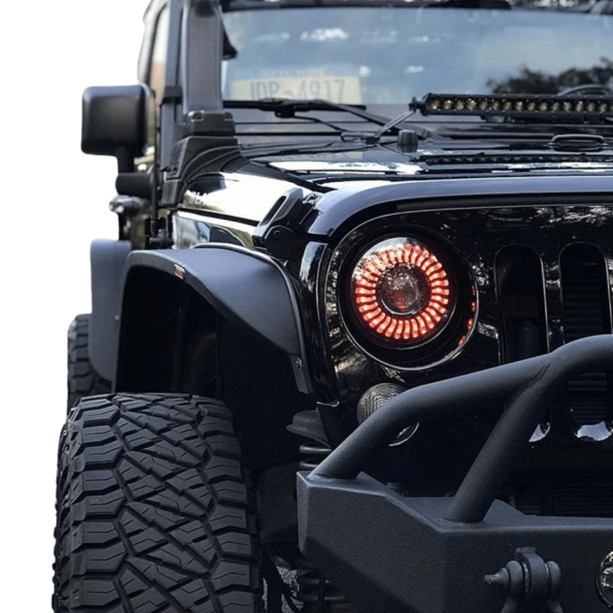 theretrofitsource Pre-Built Headlights Pre-Built 1997-2020 Jeep Wrangler/Gladiator Truck Flow Series Headlights