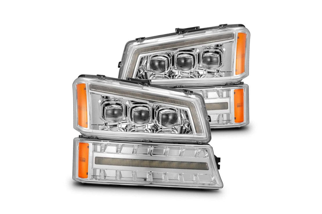 theretrofitsource Prebuilt Headlights CHEVY SILVERADO (03-06): ALPHAREX NOVA HEADLIGHTS